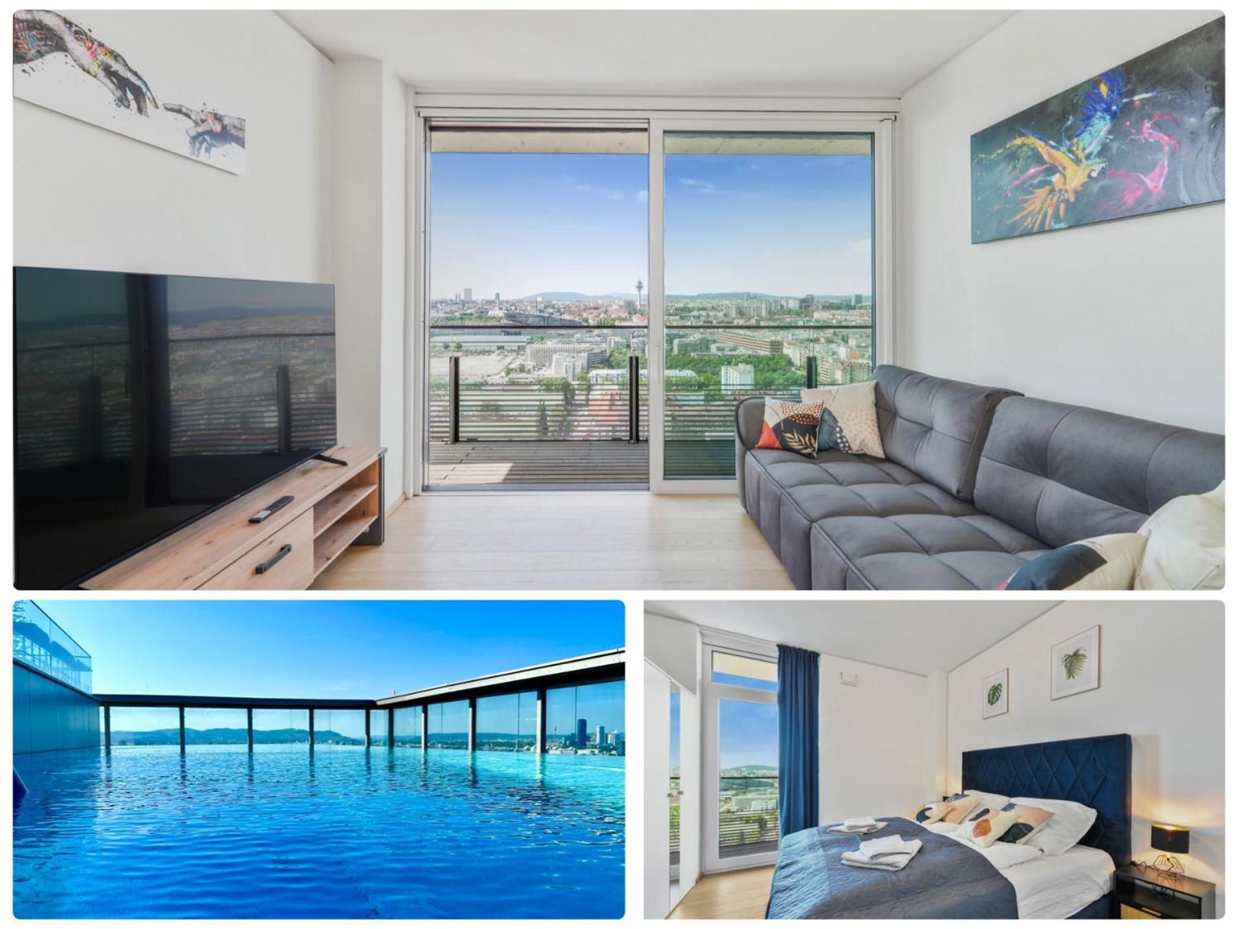 Luxury Penthouse I Rooftop Pool I Self Check-In Vienna Exterior photo